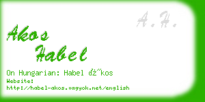 akos habel business card